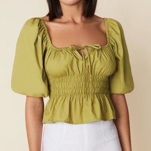 Faithfull The Brand Venetia Top Plain Olive